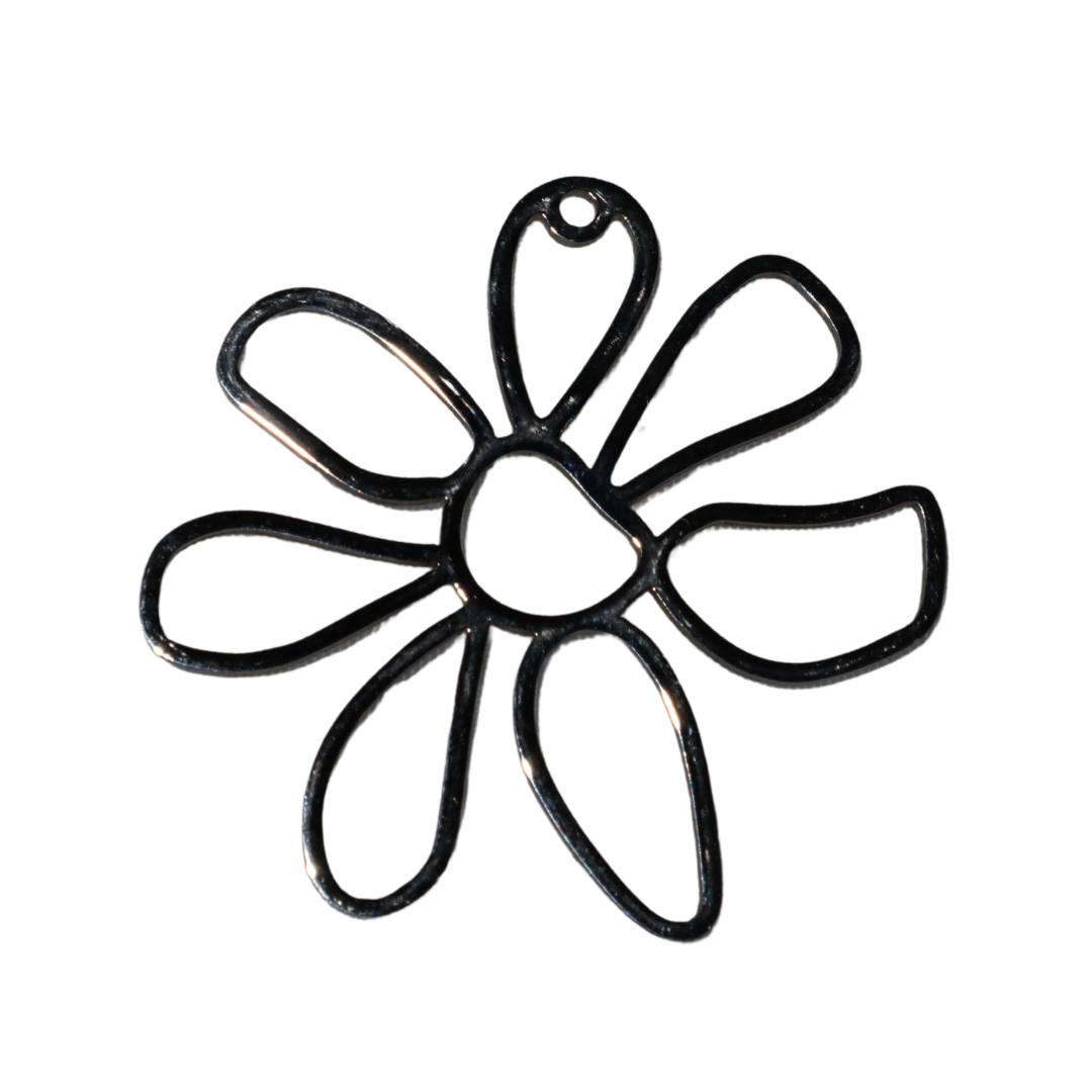 Abstract Daisy Outline Charm