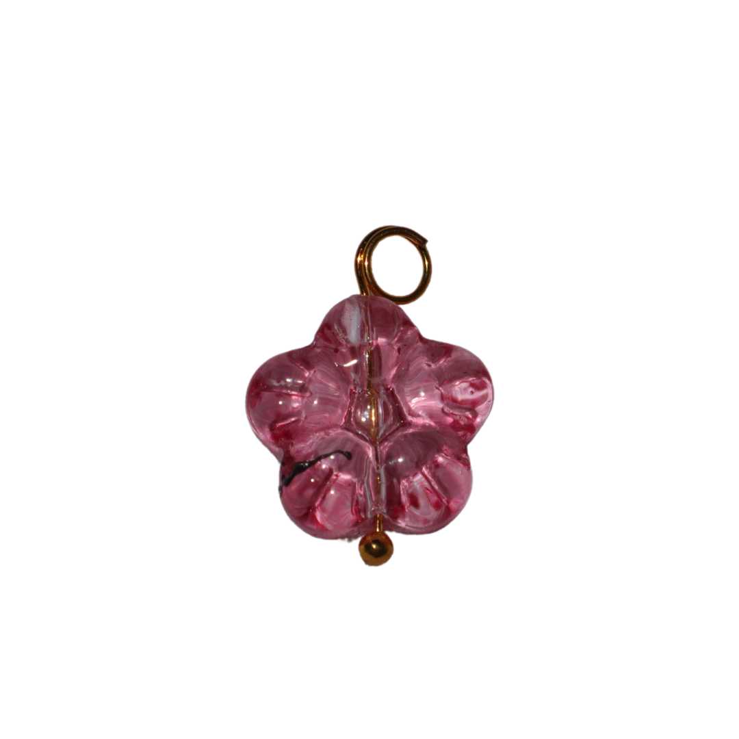 Glass Flower Charm
