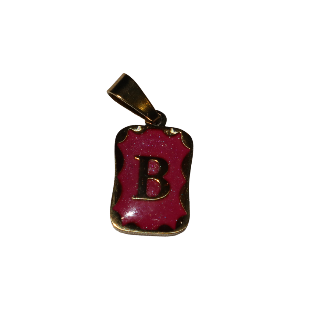 Pink Initial Charms