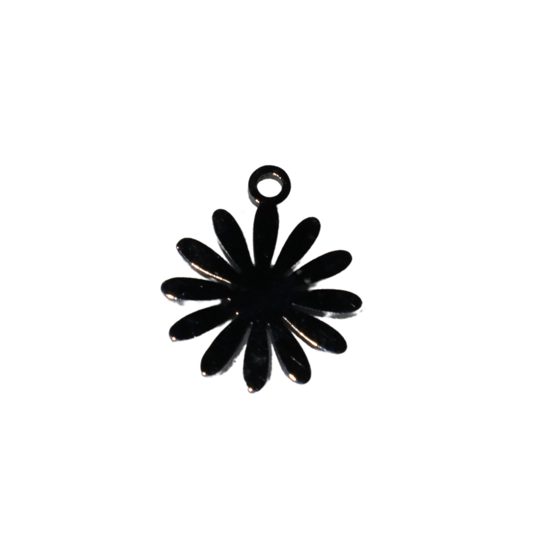 Flower Silhouette Charm