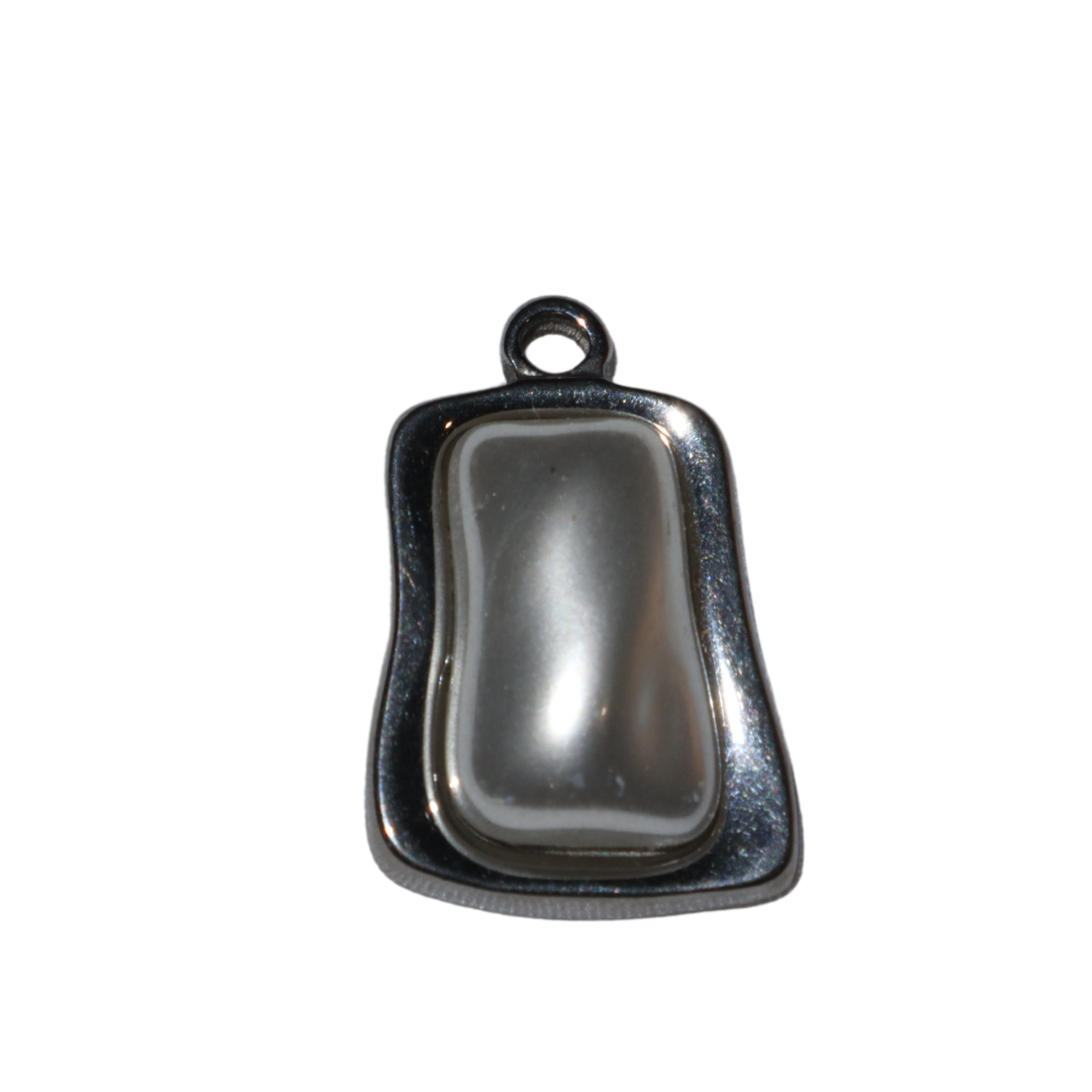 Rectangle Pearl Charm