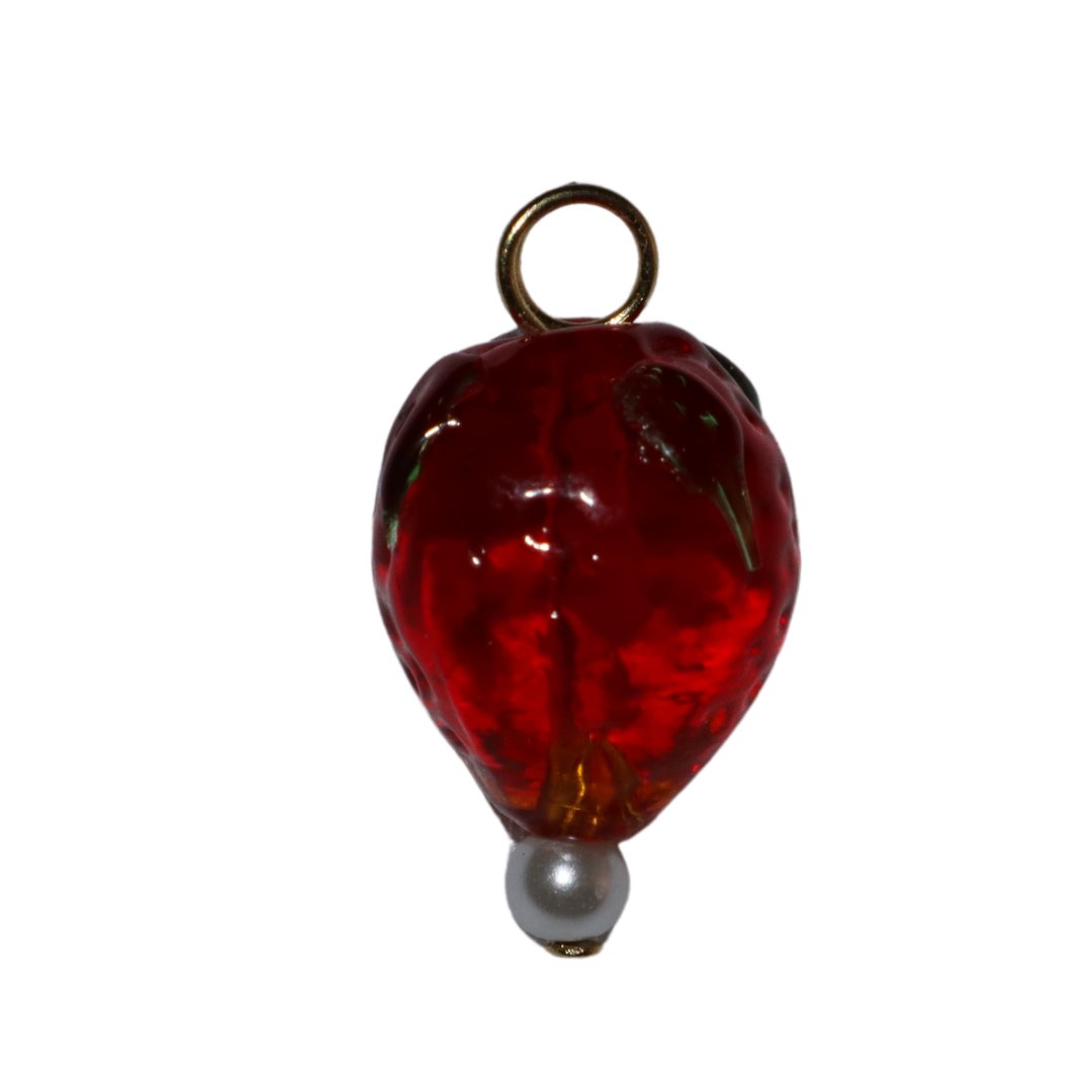 Lampwork Strawberry Charm