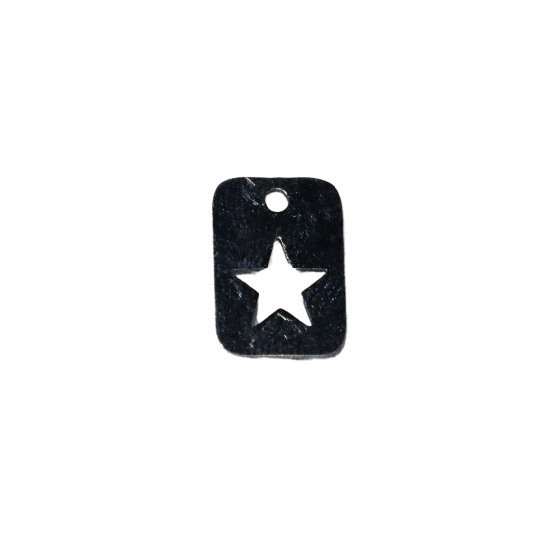 Western Square Star Charm