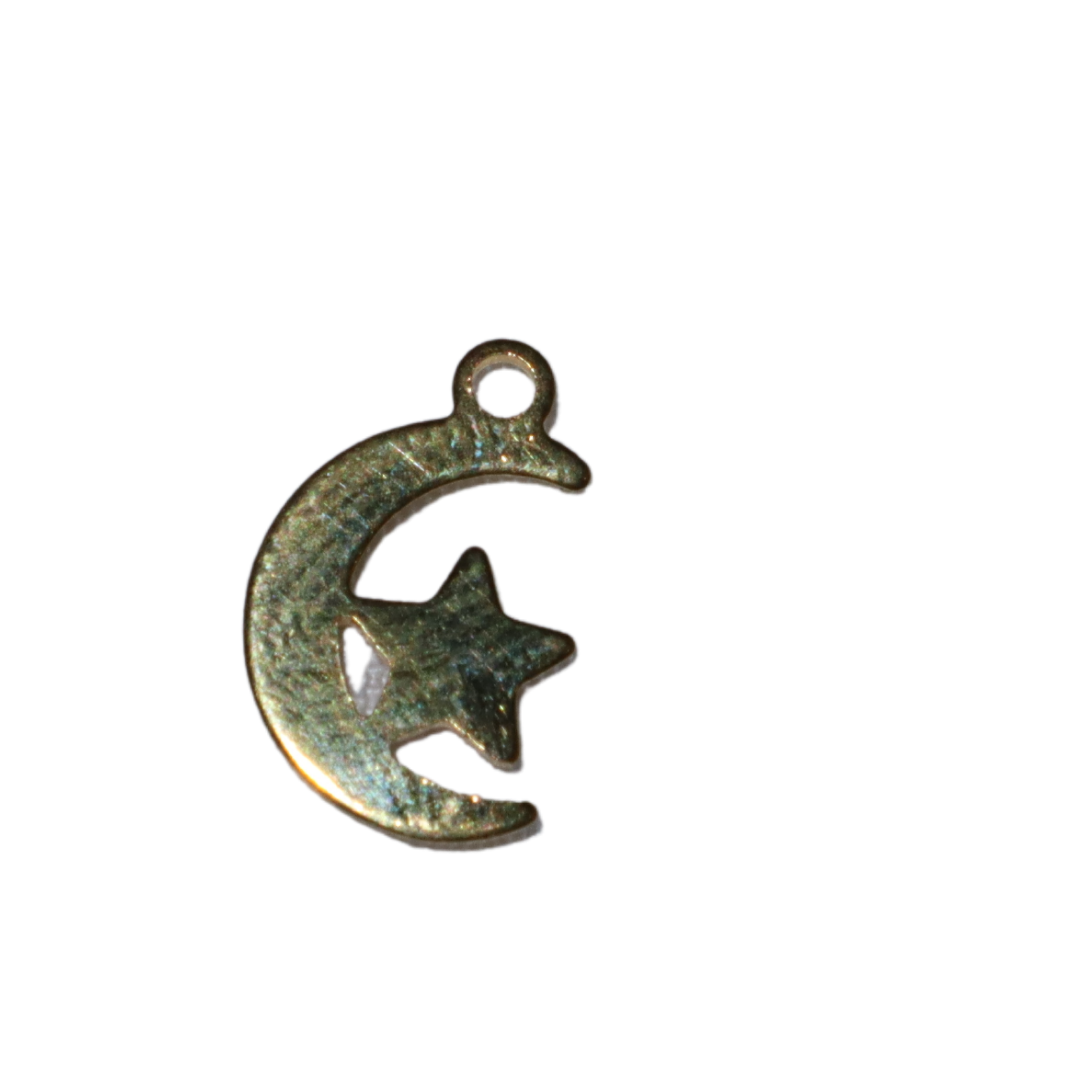 Moon with Star Charm