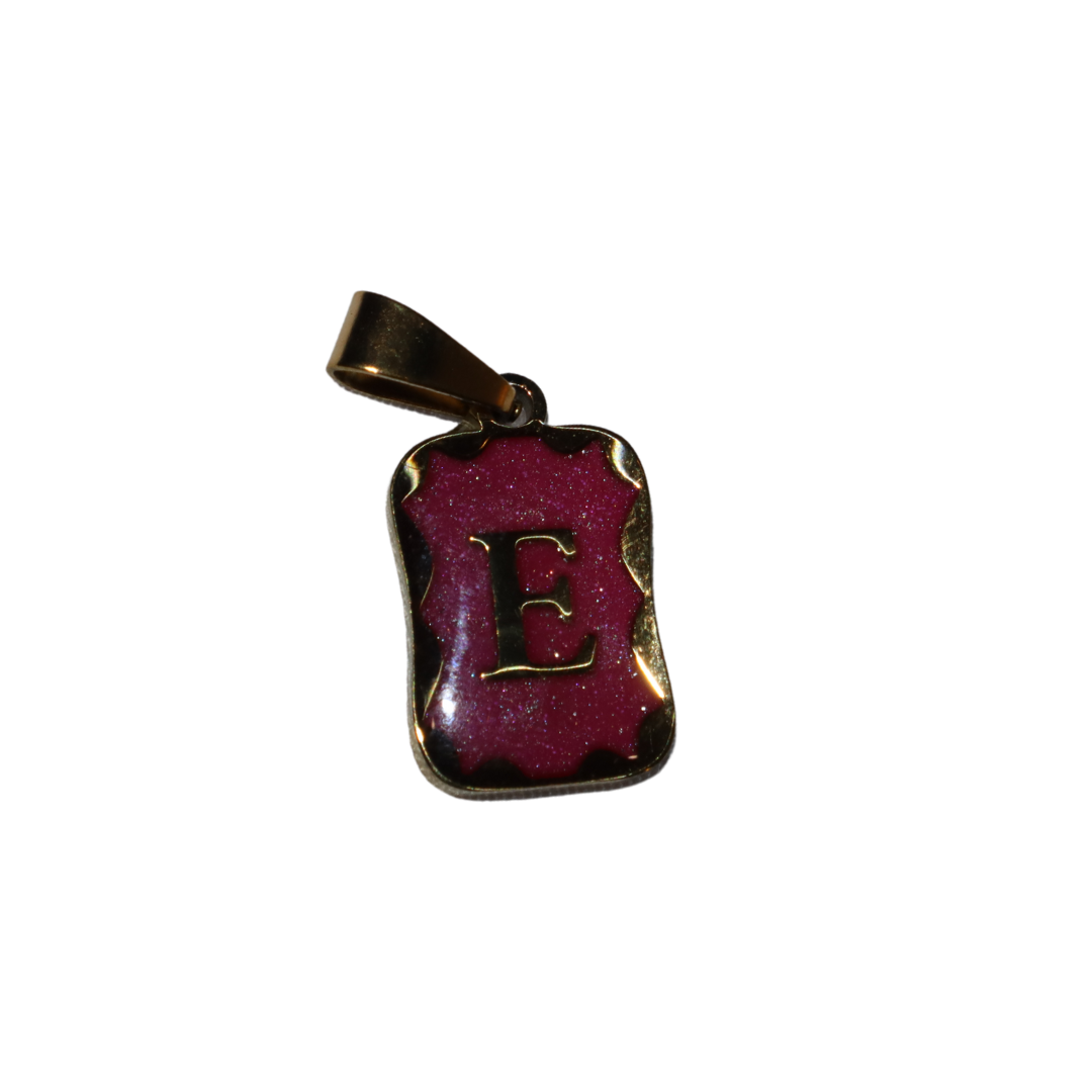 Pink Initial Charms