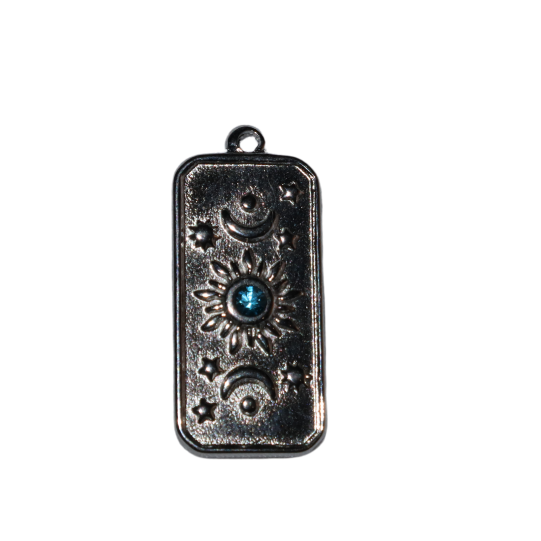 Moon and Sun Rectangle Charm