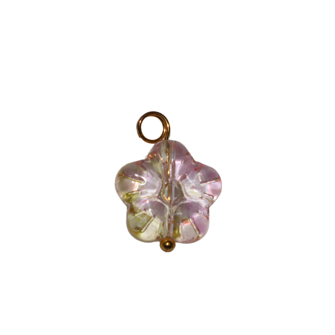 Glass Flower Charm
