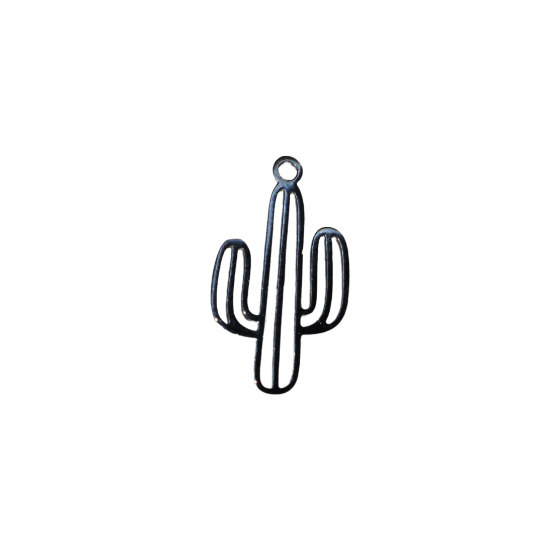 Cactus Silhouette Charm