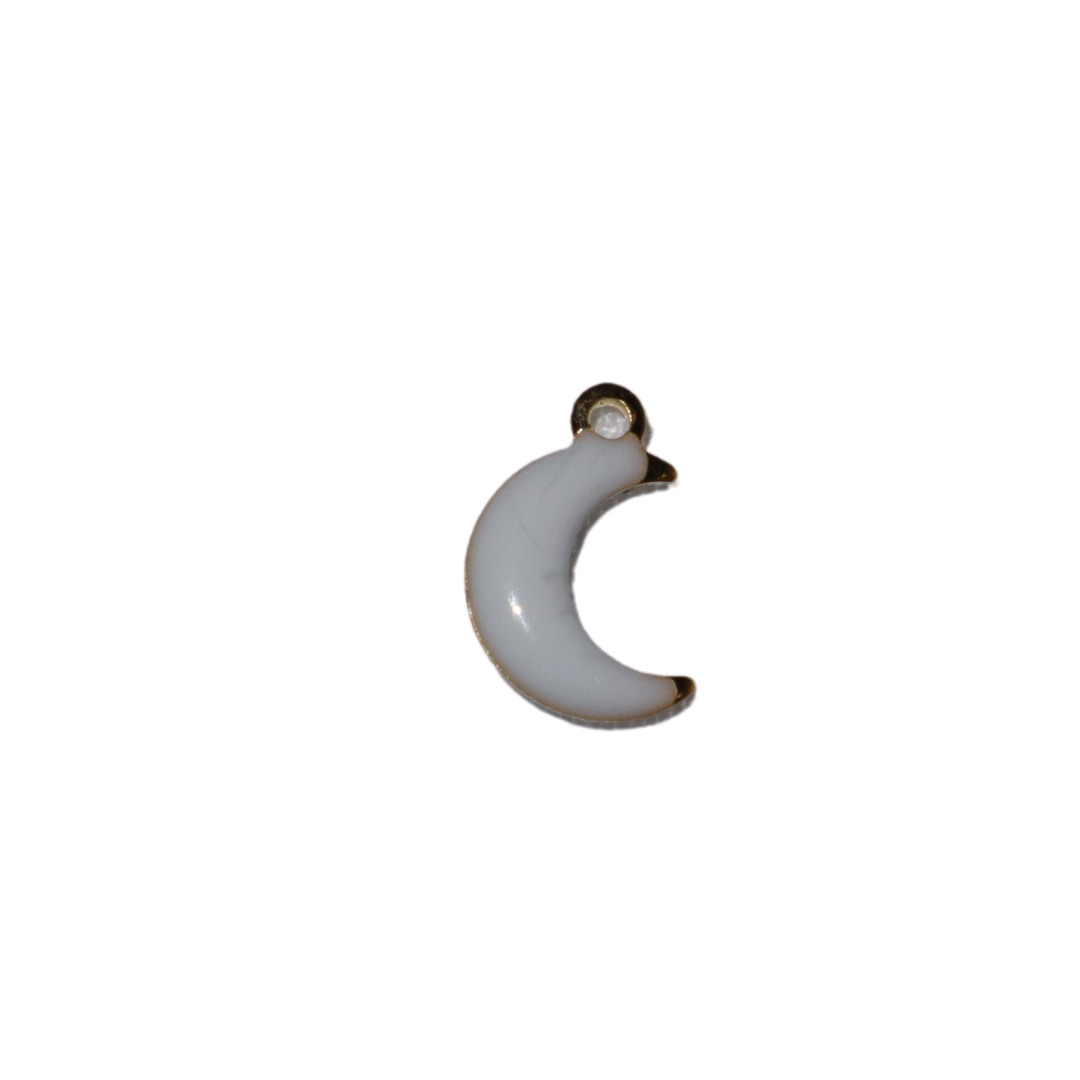 Enamel Small Moon Charm