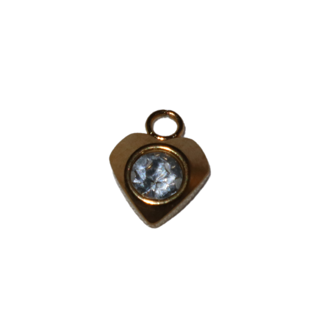 Mini Heart with Gem Charm