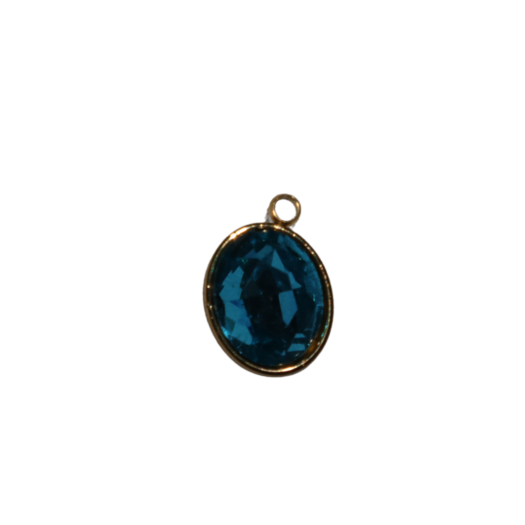 Oval Gem Charm