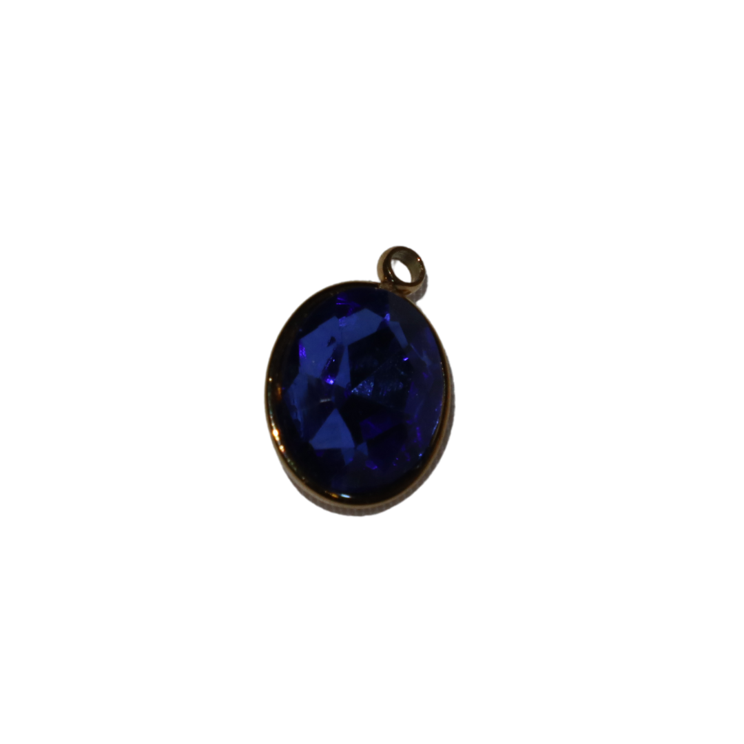 Oval Gem Charm