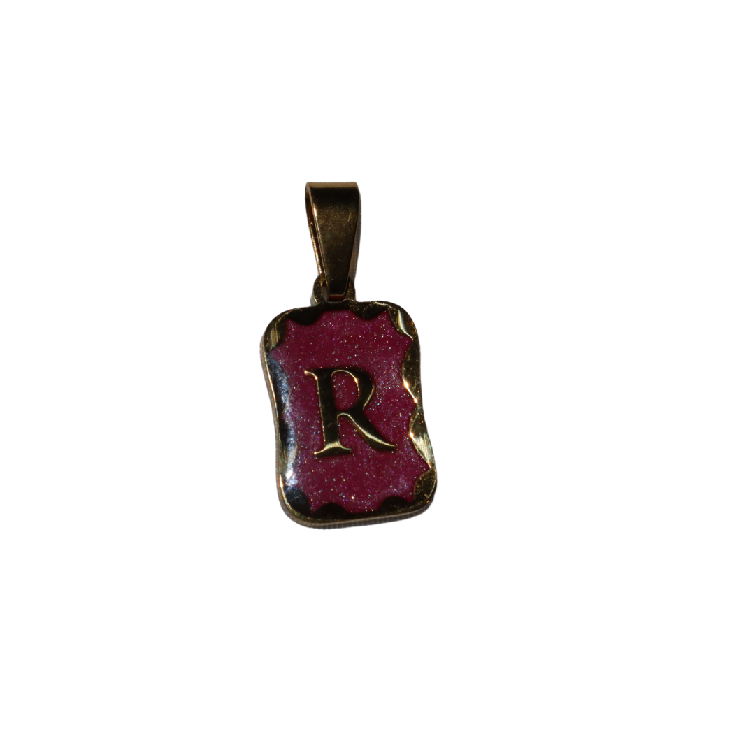 Pink Initial Charms