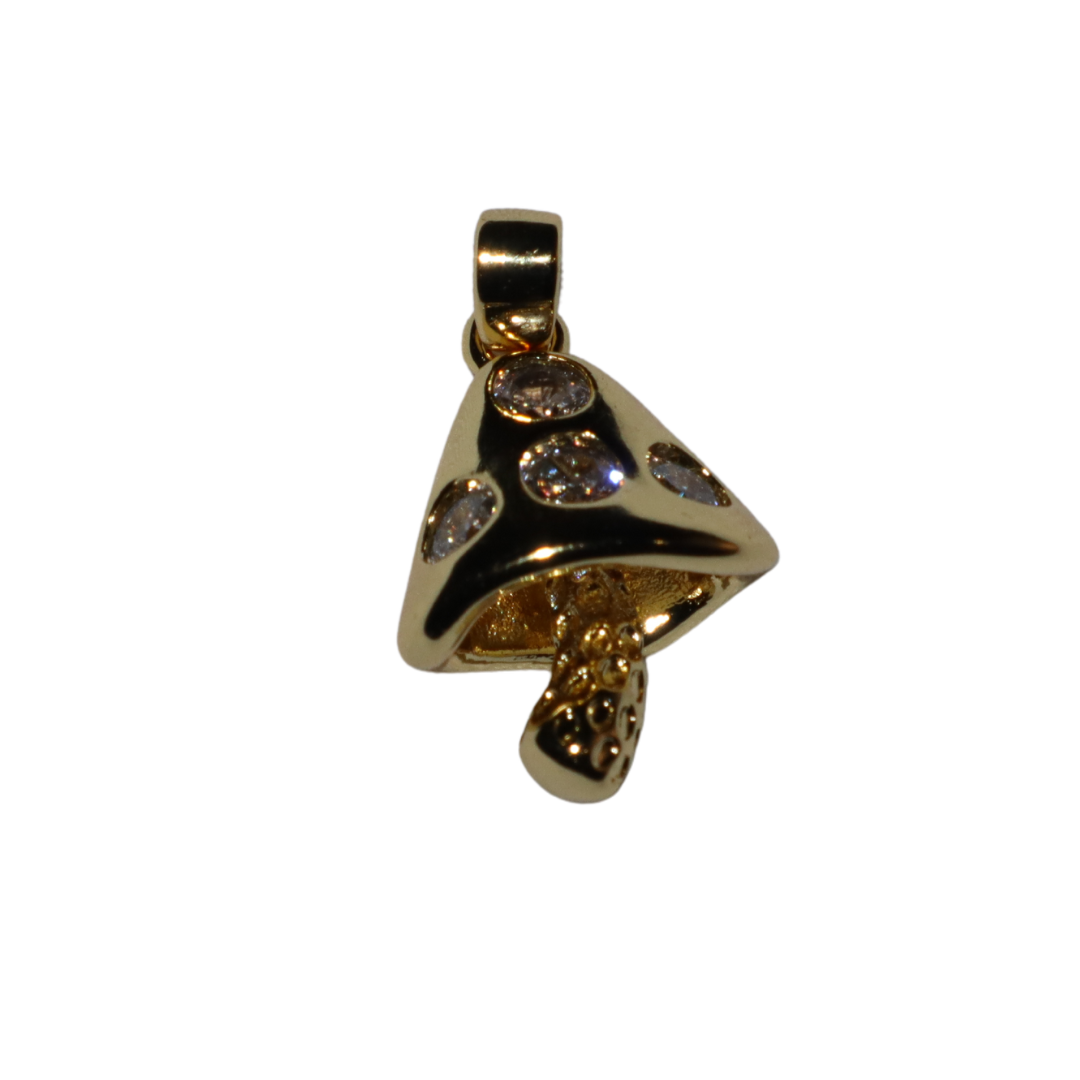 Gemstone studded Mushroom Charm