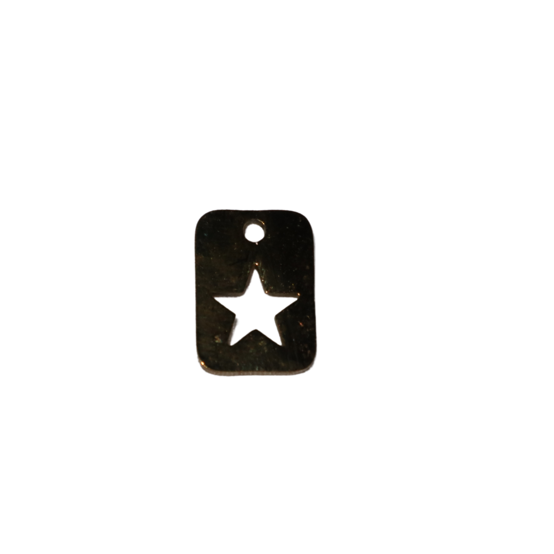 Western Square Star Charm