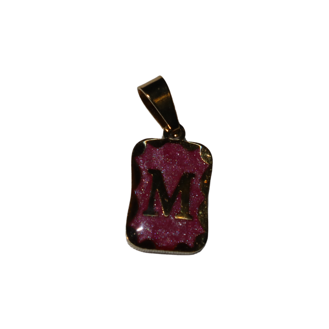Pink Initial Charms