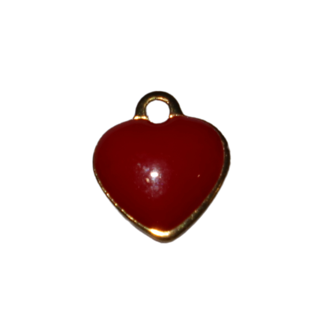Double Sized Heart Enamel Charm