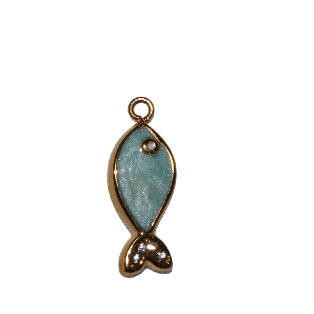 Enamel Blue Fish Charm