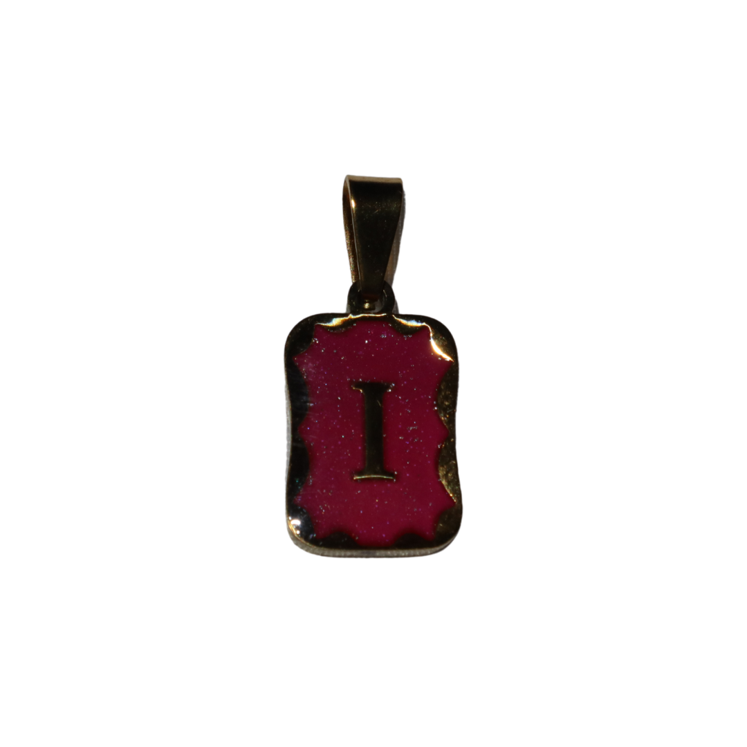 Pink Initial Charms