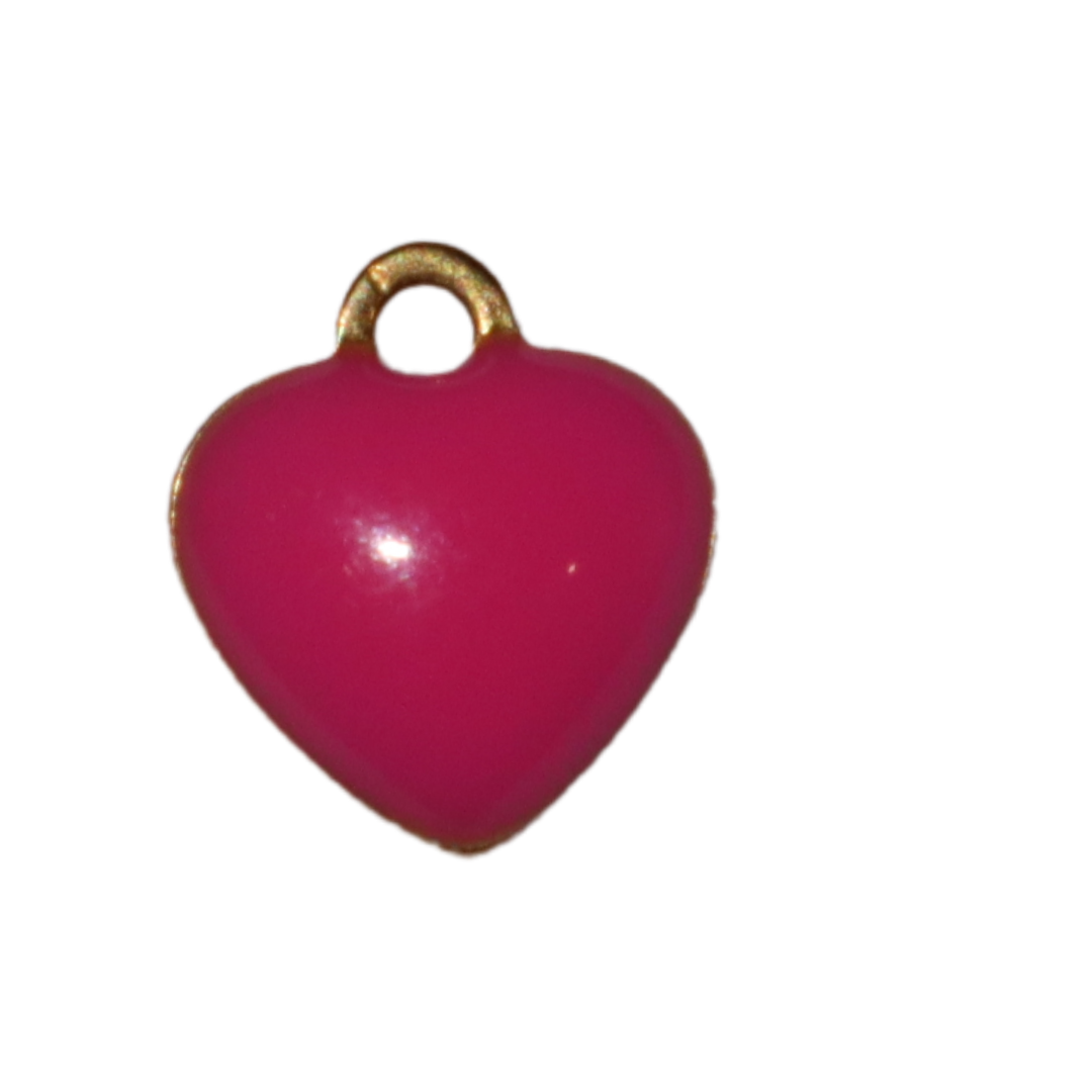 Double Sized Heart Enamel Charm