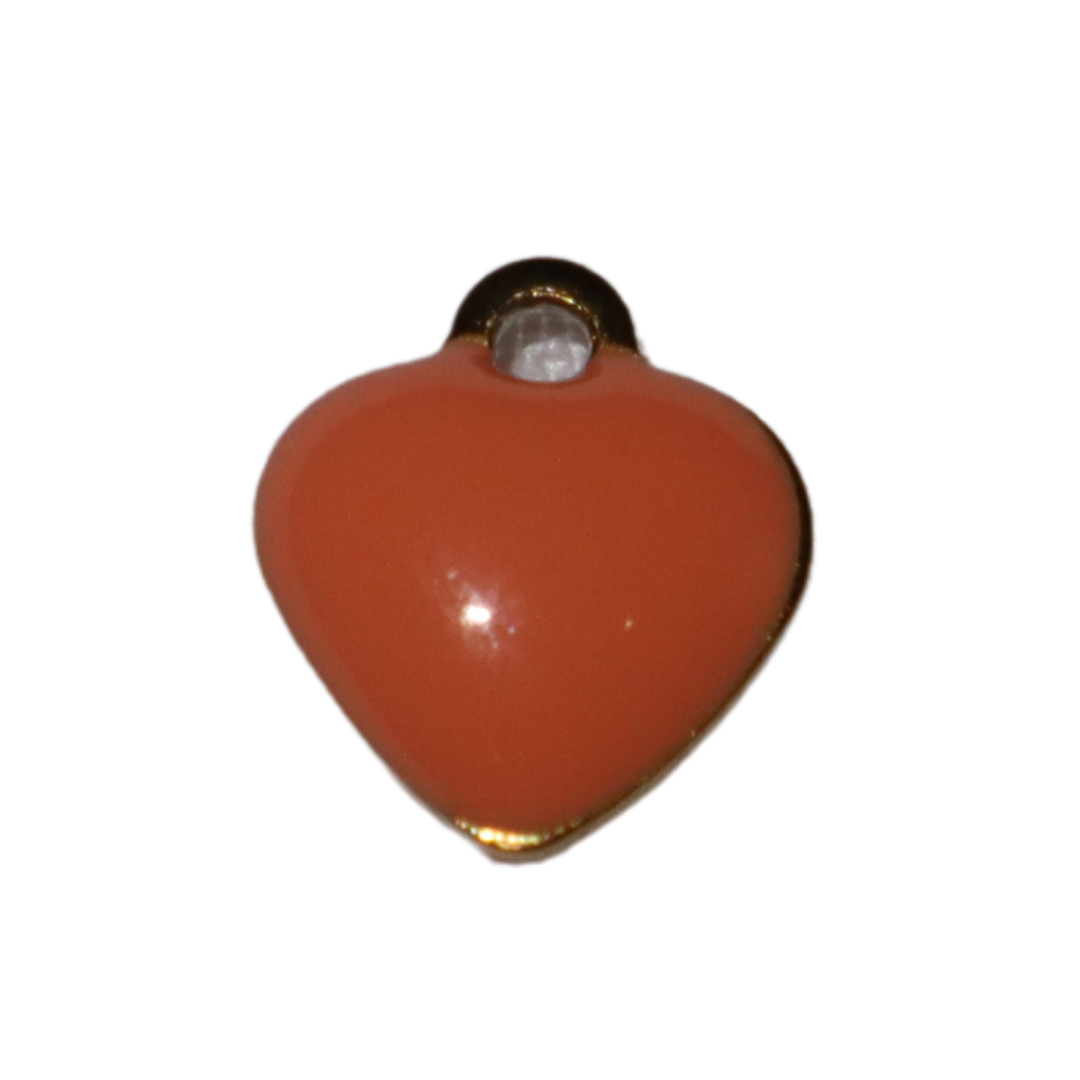 Double Sized Heart Enamel Charm