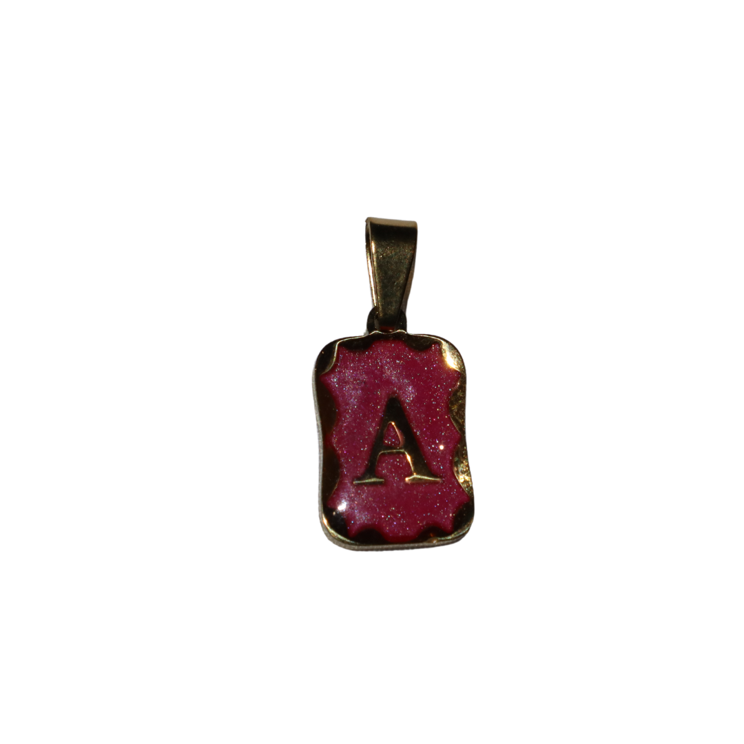 Pink Initial Charms