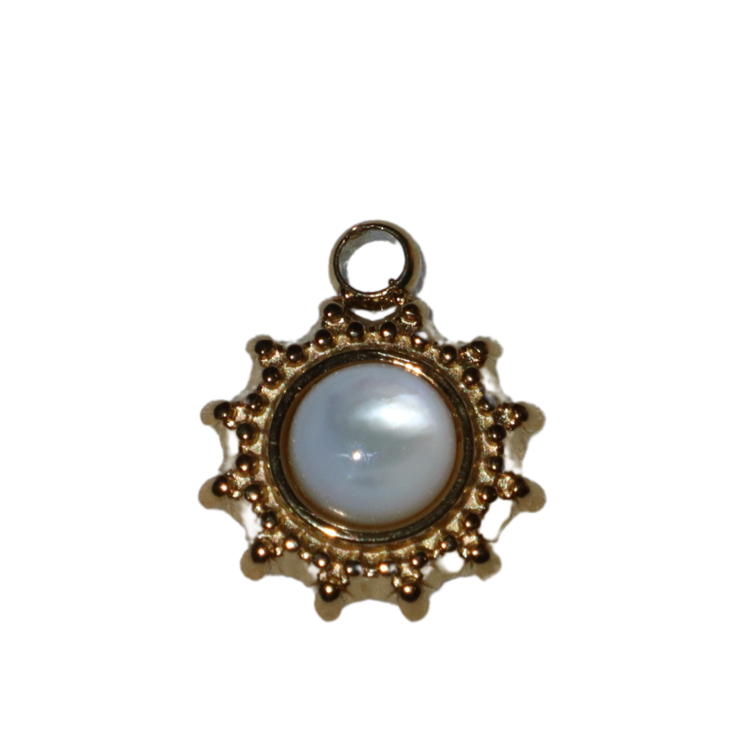 Moon Stone Star Charm