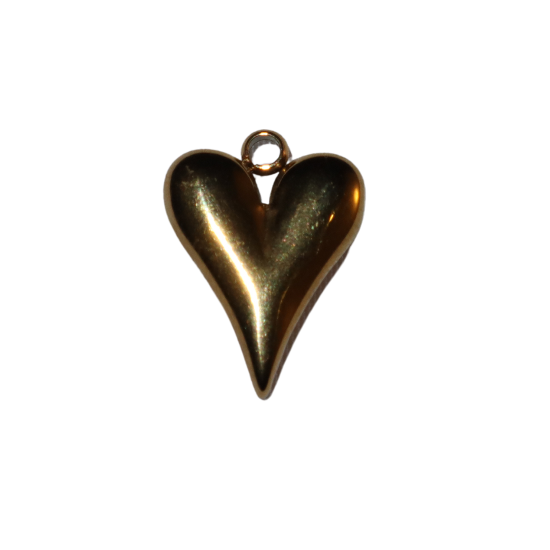 Solid Metal Heart Charm