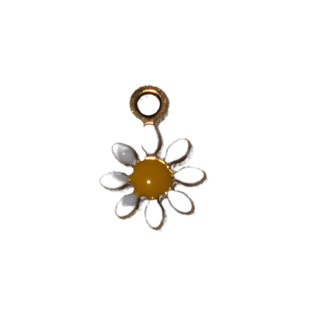 Enamel Small Daisy Charm
