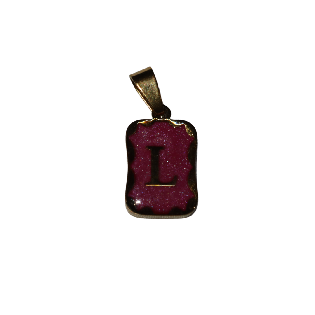 Pink Initial Charms