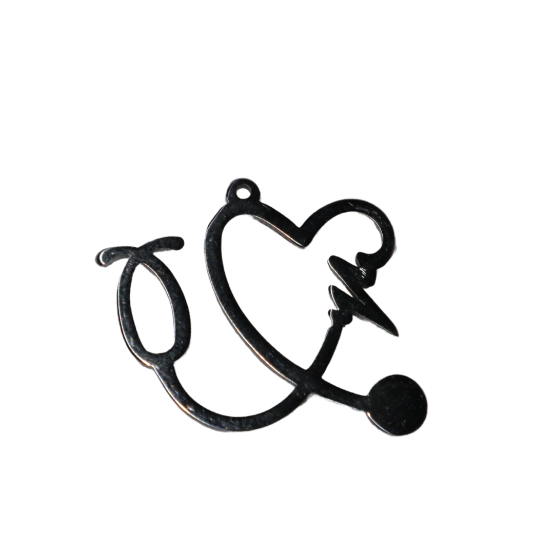 Heart Stethoscope Charm