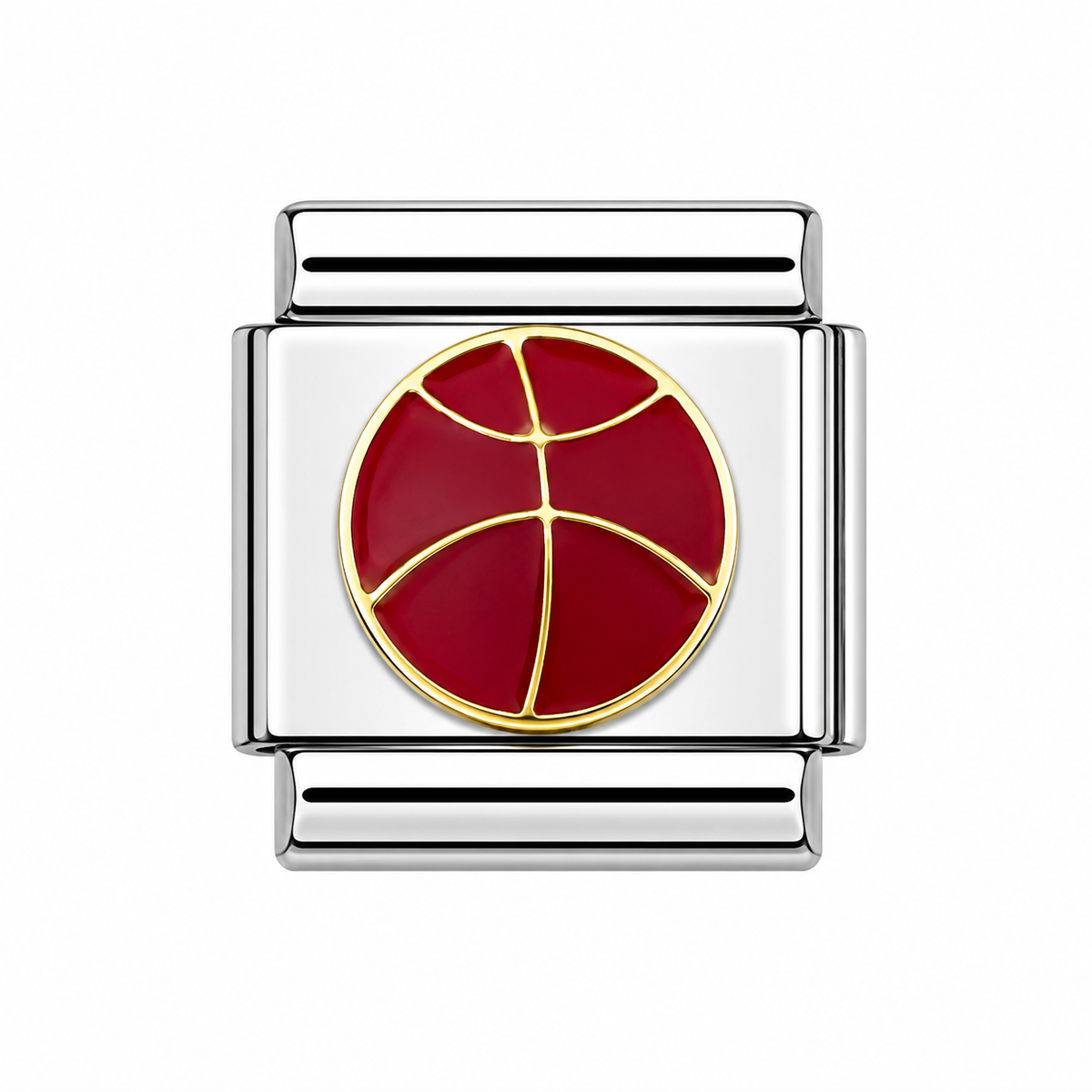 Basketball Italian Charm — Silver