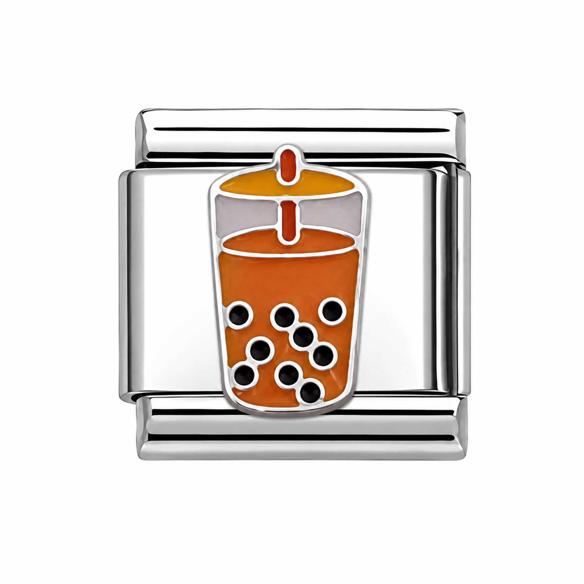 Bubble Tea Italian Charm — Silver