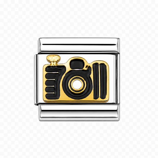 Camera Italian Charm — Silver
