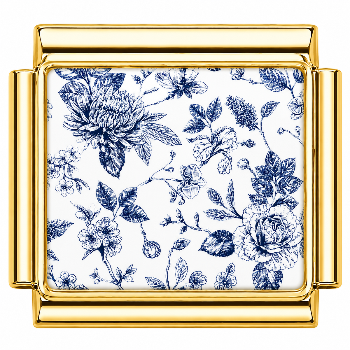 Dark floral pattern design Italian Charm — Gold