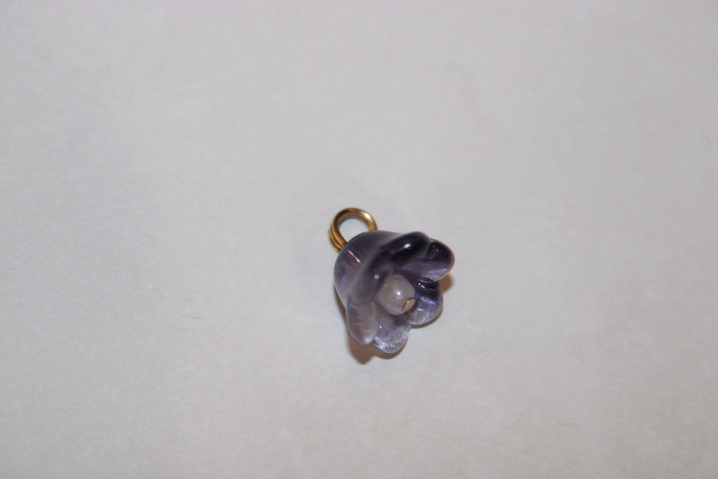 Light Purple Glass Flower Charm