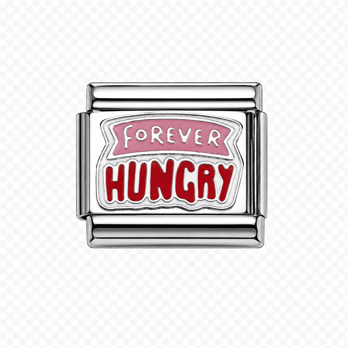 Forever Hungry Italian Charm — Silver