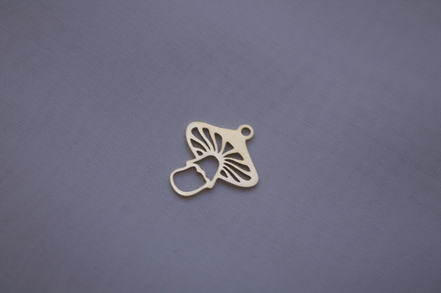 Classic Funky Mushroom Gold Charm