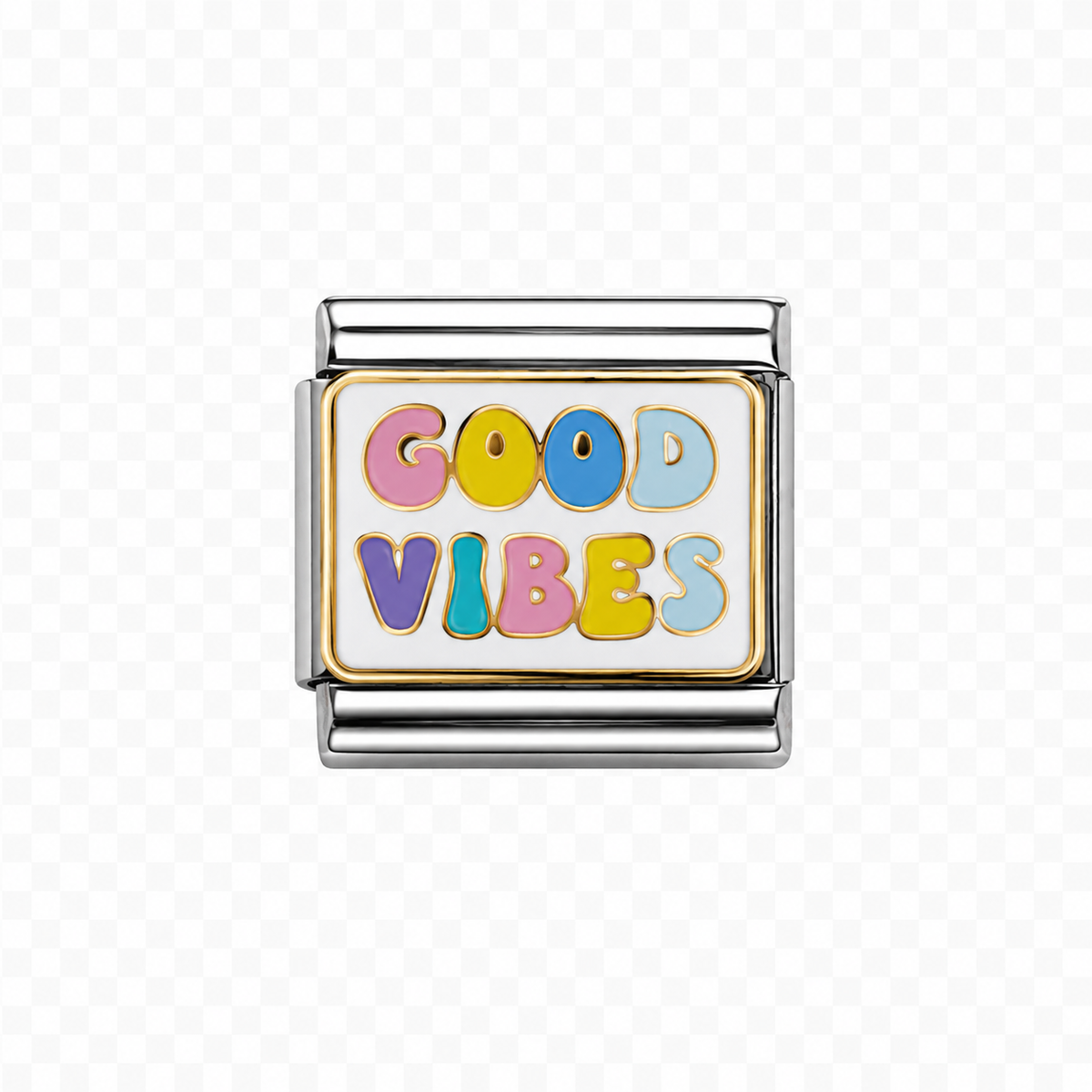 Good Vibes Italian Charm — Silver