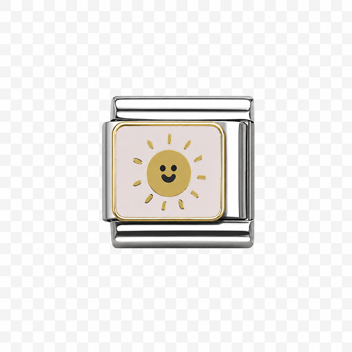 Happy Sun silver charm Italian Charm — Silver