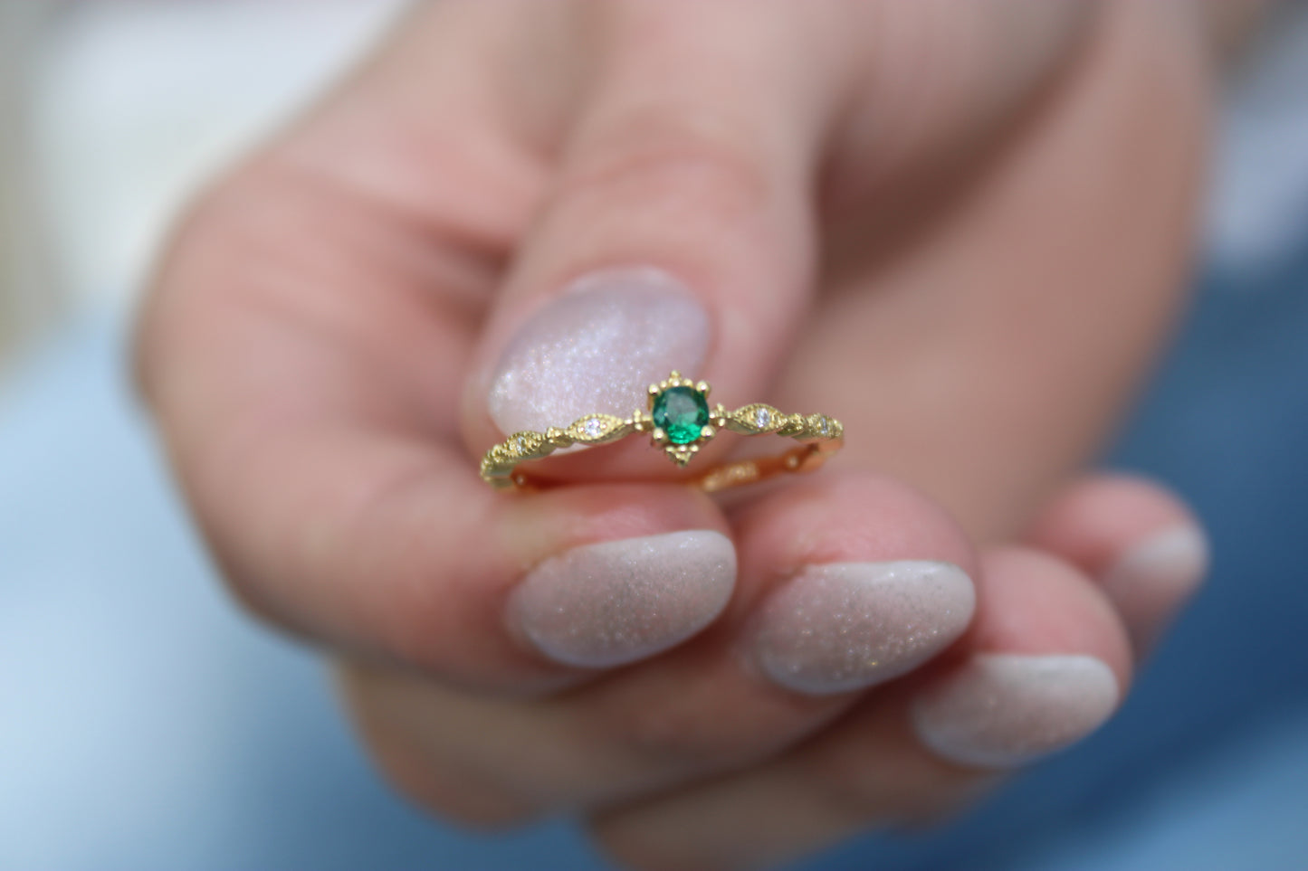 Emerald Princess Ring (gold)