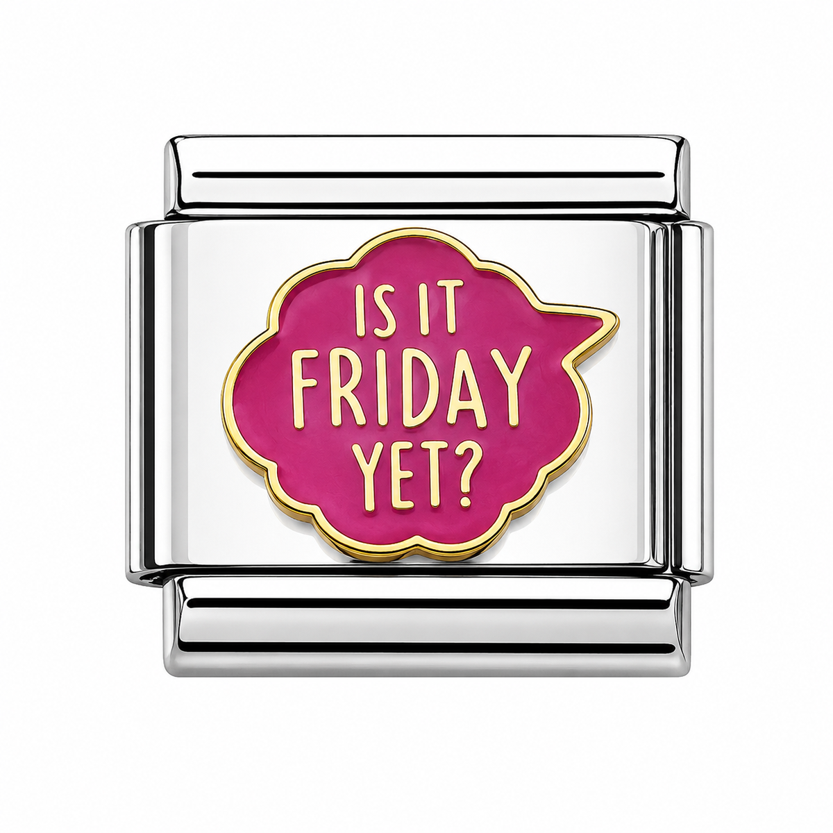 Is it friday yet Italian Charm — Silver