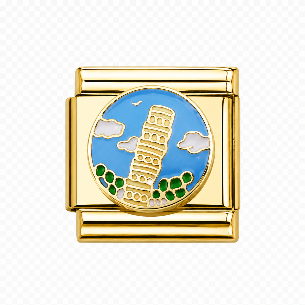 Leaning Towner of Pisa (Maybe a double) Italian Charm — Gold
