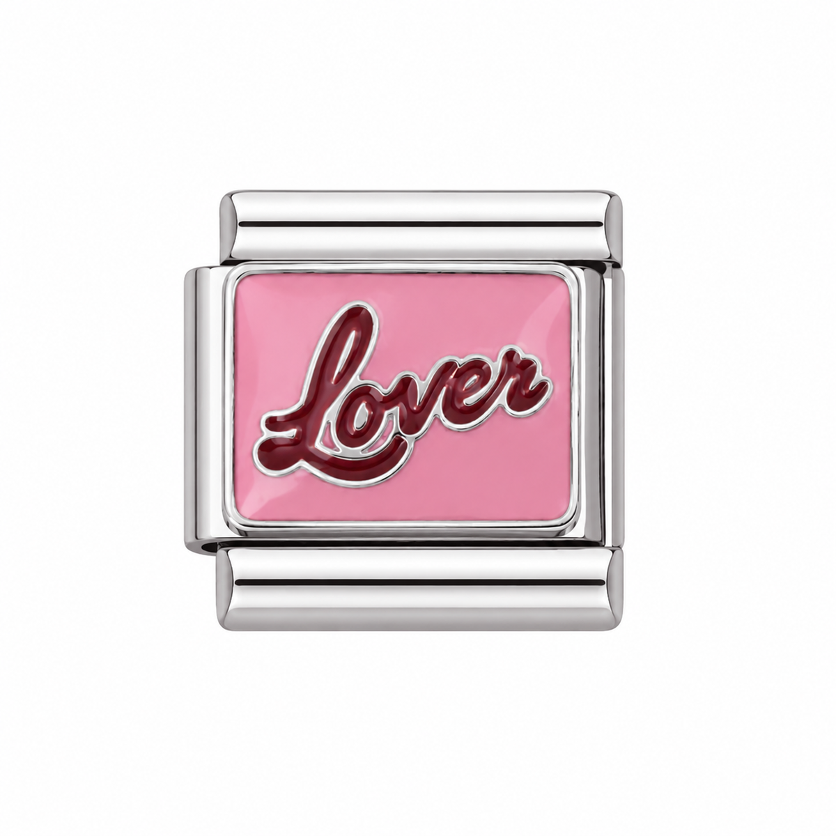 Lover in Italian Charm — Silver