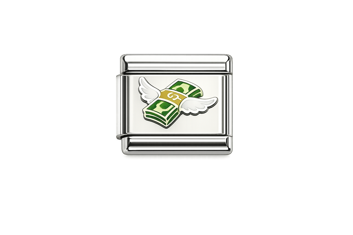 Flying Money Italian Charm