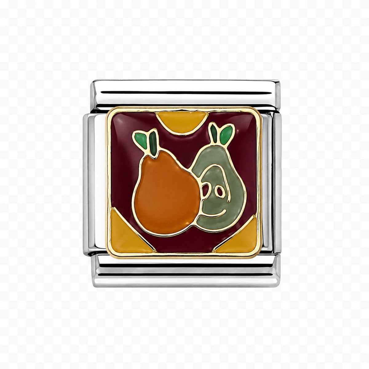 Pear Charm Italian Charm — Silver
