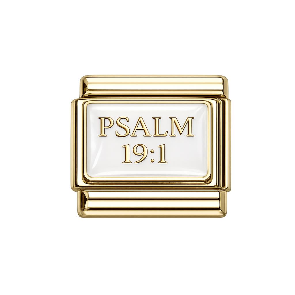 Psalm 19.1 Italian Charm — Gold