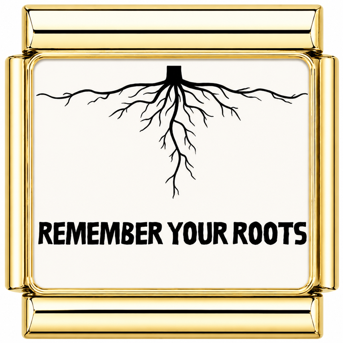 Remember your roots Italian Charm — Gold