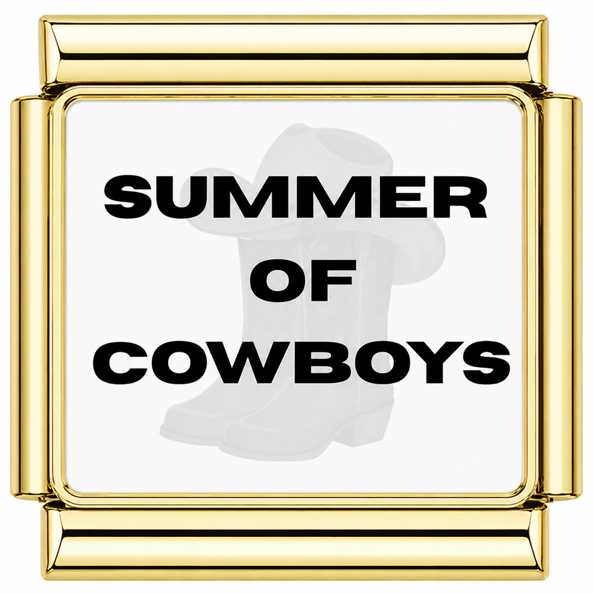 Summer of Cowboys Italian Charm — Gold