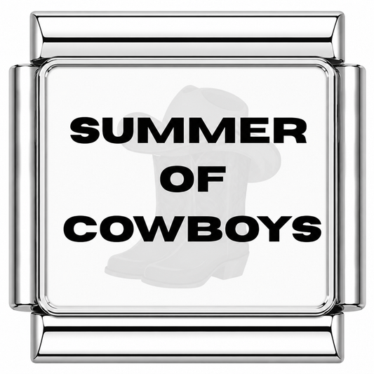 Summer of Cowboys Italian Charm — Silver